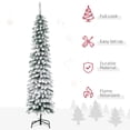thumbnail image 3 of Árbol de Navidad HOMCOM de 6 pies de altura, flocado en nieve con 395 puntas, 3 of 9