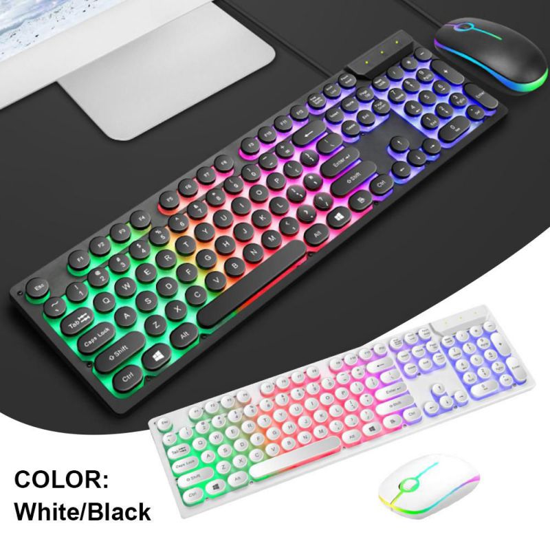 Wired Mechanical Illuminate Keyboard Portable Games USB Mouse Backlit