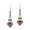Red, variant on Ornate Marcasite & Oval Mother of Pearl Inlay Sterling Silver Dangle Earrings