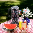 thumbnail image 2 of 4th July Tumbler with Handle and Straw Lid 40 oz,Cute Summer Patriotic Gift for Women Men American Flag Hearts Vacuum Insulated Leak Proof Stainless Steel Coffee Cup Mug, 2 of 6