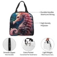 thumbnail image 4 of Fotbe Ocean Seahorse Bolsa Térmica con Estampado y Forro de Aluminio Grueso Bolsa de Almuerzo con Bolsillo Frontal para Hombres y Mujeres, Ideal para Trabajo, Escuela, 4 of 8