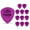 Purple, variant on Dunlop Tortex Flow Guitar Picks - .73 mm 12 Pack
