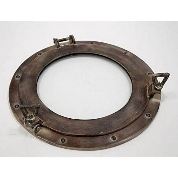 15" Porthole Antique Brown Aluminum (Window)