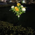 thumbnail image 4 of Luces de flores Wosthever con energía solar de Acero inoxidable decorativas para césped al aire libre naranja amarillo, 4 of 6