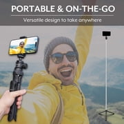 Bower Multi-Pod Max – 67 Extendable Tripod with Universal Phone Holder & Wireless Remote