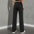 thumbnail image 5 of CHEEREAM Baggy Stretchy Jeans for Womens High Waisted Trendy Wide Leg Denim Pants Boyfriend Trouser with Patch Pockets, 5 of 7
