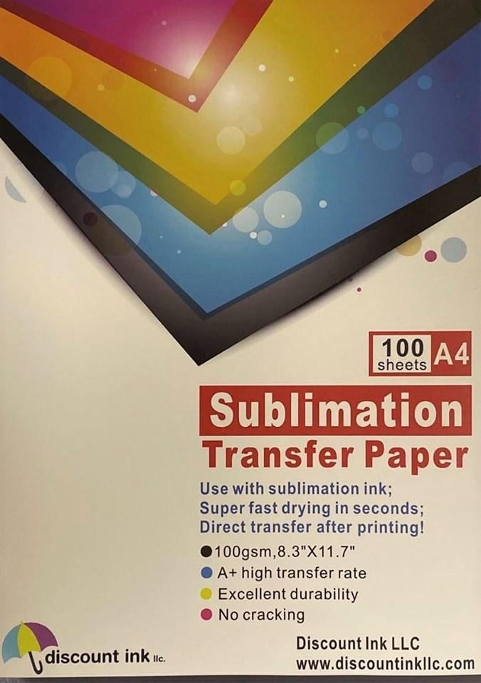 100 Sheets  A4 Dye Sublimation Heat Transfer Paper for Polyester Cotton T Shirt 