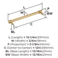 thumbnail image 5 of Amerock Faraday 12 inch (305mm) Center-to-Center Champagne Bronze Appliance Pull, 5 of 6