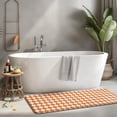 thumbnail image 2 of Orange and White Diamond Pattern Kitchen Rug Mat,Kitchen Runner Rugs Non Skid Washable,Decorative Kitchen Floor Mats for Kitchen,Sink,Laundry,17"x47.2", 2 of 7