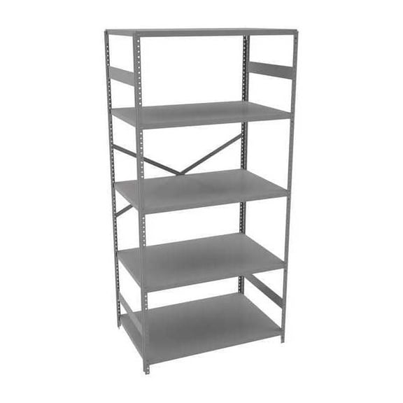 Metal Shelving Unit, 24"D x 36"W x 75"H, 5 Shelves, Carbon Steel ESP-2436