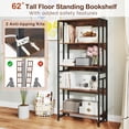 thumbnail image 2 of Costway 2 PCS 5 Tier Bookshelf 62" Tall Bookcase with Tiltable Shelves Display Storage Rack, 2 of 9