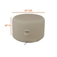 thumbnail image 2 of COVERS&ALL Round Ottoman Cover, 12 Oz PVC Waterproof, UV & Weather Resistant Patio Garden Furniture Stool Protector Indoor Outdoor Use with Air Vents & Drawstrings (24" Diameter x 18" H, Beige), 2 of 6