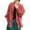 Brick Red, variant on Cardigan for Women Chinese Retro Style Linen Long Sleeve Shirt Top with Buttons Outerwear Open Front Black XXL