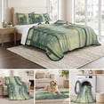 thumbnail image 6 of Full Quilt Set 78''x90'', Green Forest Lightweight Summer Bedspread Coverlet Set with 2 Pillow Shams, Modern Oil Painting Art Botanical Breathable All Season Quilt Bedding for Bedroom/Guest Room, 6 of 9