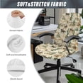 thumbnail image 3 of SCRAWLGOD Universal Office Chair Slipcover with Arm Rest Protector Cozy Non-SlipSwivel Chair Covers Breathable Boss Chair Slipcovers, 3 Pcs Set, Cactus Cowboy Horse Mountain, S, 3 of 7