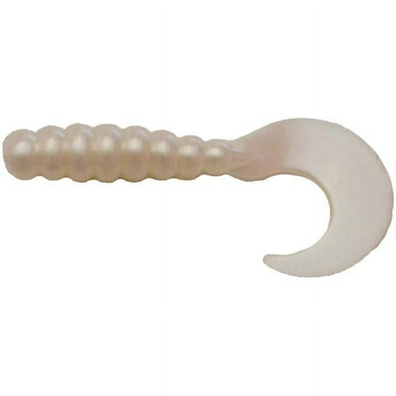 Big Bite Baits FG243 2 in. Fat Grub, Pearl Glow - Pack of 10