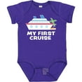 thumbnail image 3 of Inktastic My First Cruise with Cruise Ship and Palm Trees Boys or Girls Baby Bodysuit, 3 of 5