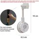 thumbnail image 2 of Soporte para cabezal de ducha NQ ajustable con ventosa blanco, 2 of 5