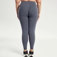 thumbnail image 4 of GEWSEY High Waisted Tummy Control Compression Yoga Pant for Women Petite to Plus Size Womens Leggings Non See Through (Dark Gray, XXL), 4 of 8