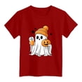thumbnail image 4 of 1-2 Years Girl Halloween Short Sleeved Top Halloween T-Shirt Party Gift Spooky Season Daily Casual, 4 of 5