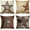 Multicolor, variant on Set of 4 Throw Pillow Covers Rustic Country Western Star Barn Wooden Cabin West Primitive Decorative Pillow Cases Home Decor Square 18x18 Inches Pillowcases