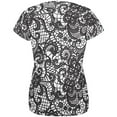 thumbnail image 2 of Black And White Lace All Over Womens T-Shirt - X-Large, 2 of 2