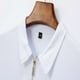 thumbnail image 5 of Blusa y camisa de manga larga con cuello vuelto para hombre, camisa deportiva de color liso con solapa y cremallera, blusa de manga larga con solapa para hombre, 5 of 8