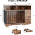 thumbnail image 2 of M optimized 48" Dog Crate Furniture, Indoor Dog Kennel with Hidden Bowl, 3 Drawers and 3 Open Drawers, Modern Farmhouse Dog Crate End Table, Decorative Pet Crate for Small Dogs, 2 of 8