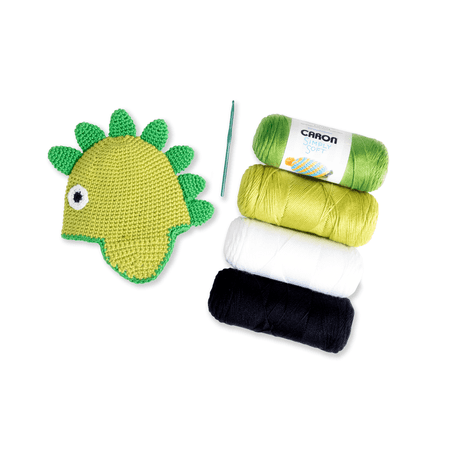 Caron Dino-Hat, Crochet Kit, Size 1-2yrs by Repeat Crafter Me