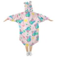 thumbnail image 2 of joogoo Wearable Blanket Hoodie for Cute Bears Bubbles Flannel Sherpa Pocket 3-14 YR S, 2 of 7