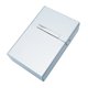 thumbnail image 1 of EeaseMX Estuche automático con tapa tipo almeja, de aluminio magnético y gran capacidad (plateado), 1 of 7