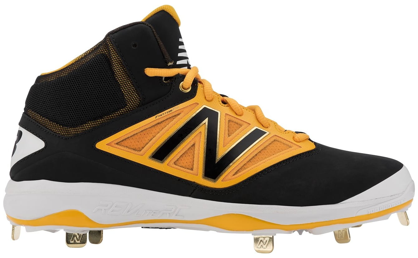 new balance black and yellow baseball cleats
