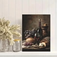 thumbnail image 2 of UXIEQU Still Life Wine Grapes Bread Cheese Canvas Wall Art Print 15.75x11.81 Inches, 2 of 8