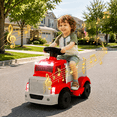 thumbnail image 6 of LAZY BUDDY 6V Kids Ride-on Truck, Battery Powered Ride on Toy Electric Car with Dual-Door Storage, LED Lights, 6 of 10