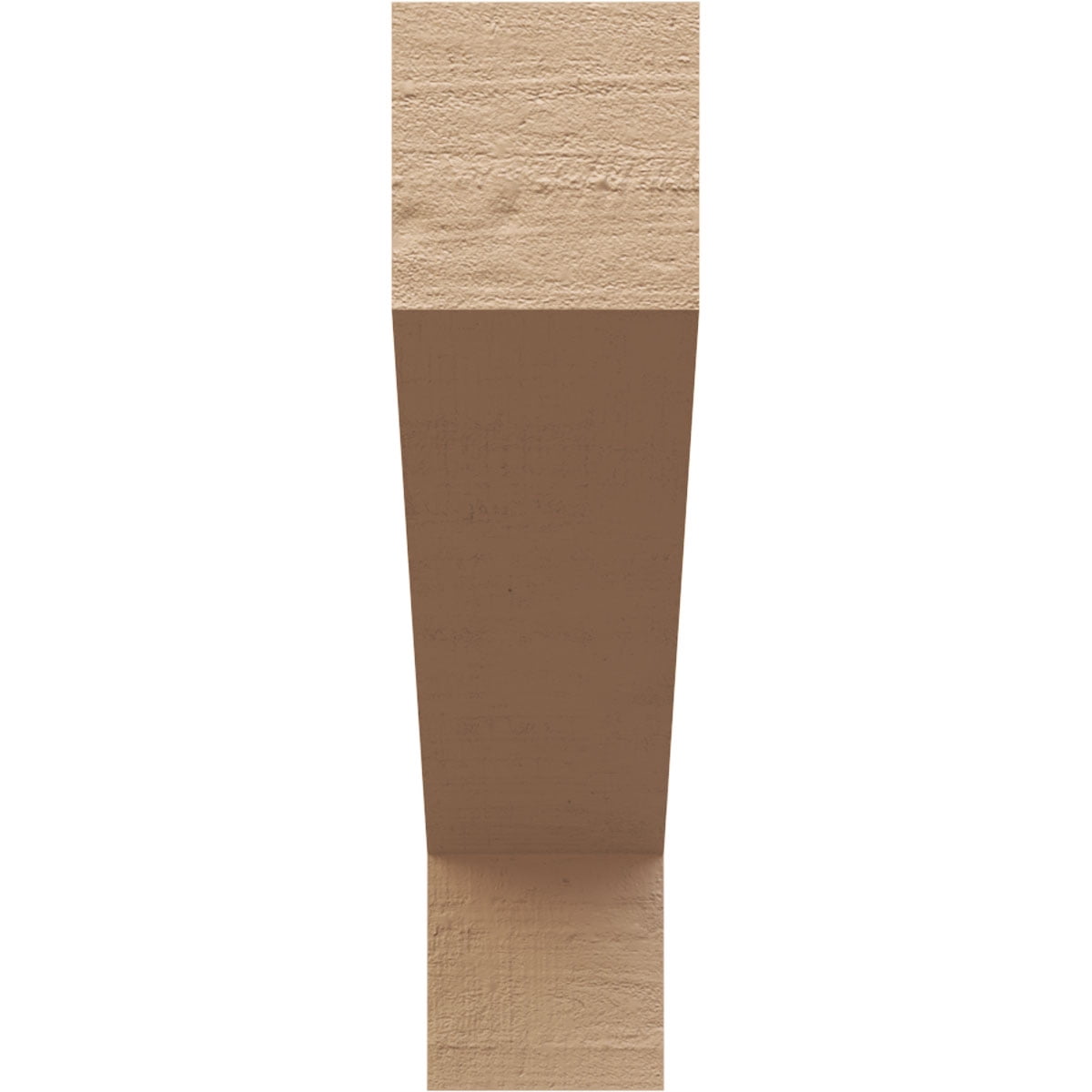 7"W x 28"D x 28"H Thin Clemmons Rough Cedar Woodgrain TimberThane Corbel, Primed Tan
