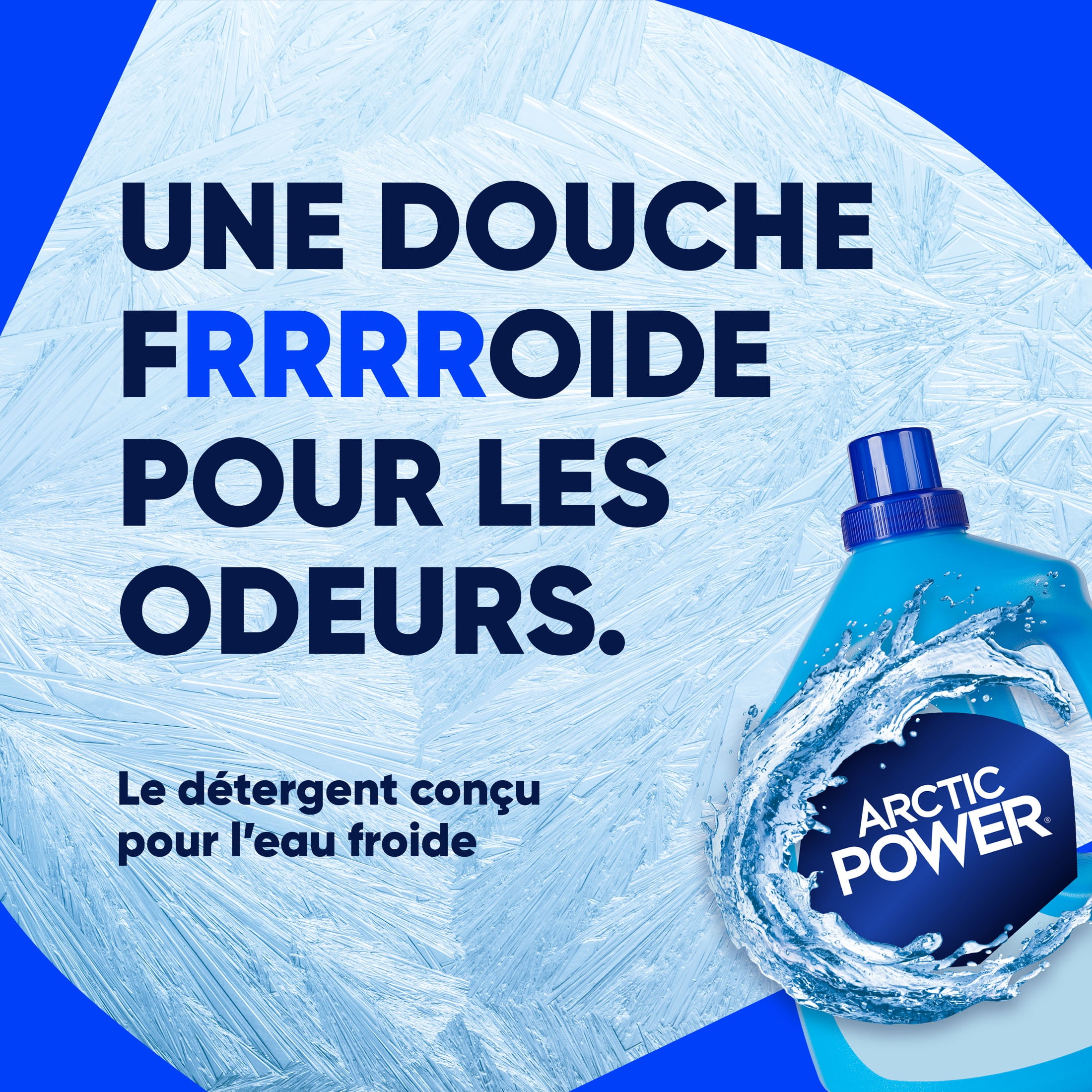 Détersif biodégradable Fraîcheur cascade d'Arctic Power pour eau froide