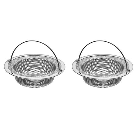 

2pcs Heavy Duty Clogging Kitchen Sink Strainer Stainless Steel Pratical