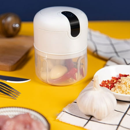 

Virmaxy Portable Cordless Mini Food Processor Electric Mini Garlic Chopper Garlic Masher Garlic Press Mincer Pepper Chili Vegetable Meat Grinder，Food Processor Mincer Mixer 250ML