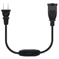 thumbnail image 2 of Cable de extensión,Cable de extensión polarizado de 2 clavijas con interruptor,Cable de extensión de 2 salidas con interruptor de 0,3 metros,Interruptor Cable de extensión Negro 13A, 2 of 7