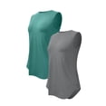 thumbnail image 2 of Rosvigor 2 Pack Womens Workout Tank Tops Lightweight Sleeveless Shirts for Women Loose Fit Tops for Athletic Running Tennis Yoga, 2 of 7
