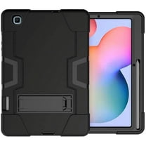 FIEWESEY Case for Samsung Galaxy Tab S6 Lite, Heavy Duty Shockproof Rugged Full Body Protective Case With Stand for Samsung Galaxy Tab S6 Lite 10.4 Inch 2024/2022/2020 (Black/Black)