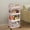 Pink-PK, variant on Rolling Cart, Utility Cart, 4-Tier Storage Cart with Armrests, Plastic Shelves, Casters for Kitchen, Bathroom, Living Room Organization