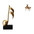 thumbnail image 1 of Escultura de nota musical, figura de escritorio, adorno de caballo, escultura de animal, miniatura de caballo vintage elaborada en resina y latón, ade, 1 of 8