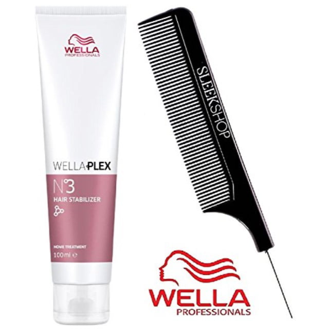 Wella Professionals WELLA PLEX Number No. 3 Hair Stabilizer, Home Treatment  with Sleek Steel Pin Tail Comb  oz 100 ml 