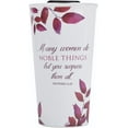 thumbnail image 2 of Elanze Designs Do Noble Things Floral Blush Pink 12 ounce Ceramic Travel Tumbler Mug, 2 of 5