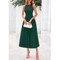 thumbnail image 3 of Vestido PRETTYGARDEN 2025 Midi Plisado sin Mangas Verde Oscuro M, 3 of 8