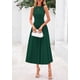 thumbnail image 3 of Vestido PRETTYGARDEN sin mangas midi línea A verde oscuro XXL, 3 of 8