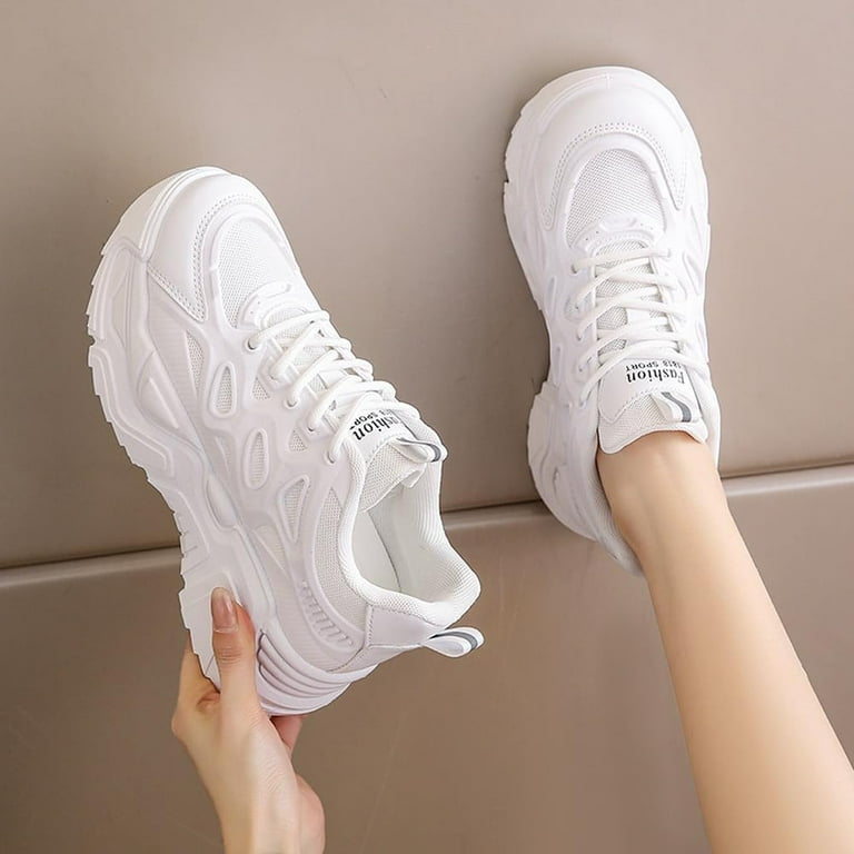 Women's Fashion Breathable Mesh Platform Sneakers Casual