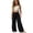 Black, variant on Xijirk Girls Wide Leg Pants Elastic Waist Lightweight Casual Jogger Double Layer Pleated Sportswear,4-5 Years