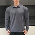 thumbnail image 1 of Ceisia Men Solid Color Long Sleeve Stand Up Collar Button Casual Gift Daily Outdoor Fashion Hoodie Top, 1 of 7